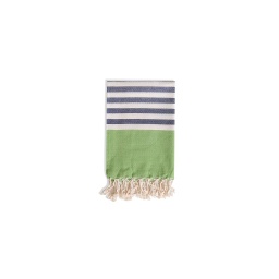 Serviette lignée bleu/vert &quot;Towel to go&quot;